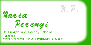 maria perenyi business card